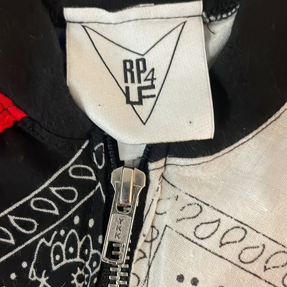 RP 4 LF handmade patchwork vintage bandana cotton bomber jacket small - Picture 8 of 8